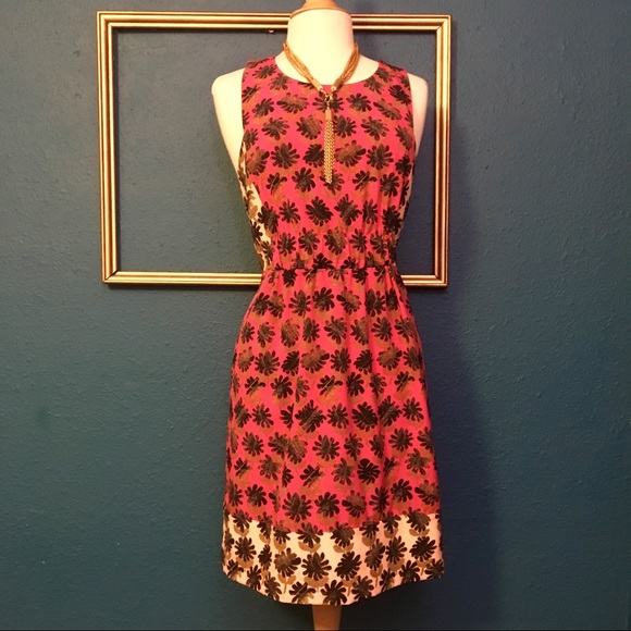 RACHEL Rachel Roy Dresses & Skirts - Rachel Roy pink racerback mixed print dress, sz 8